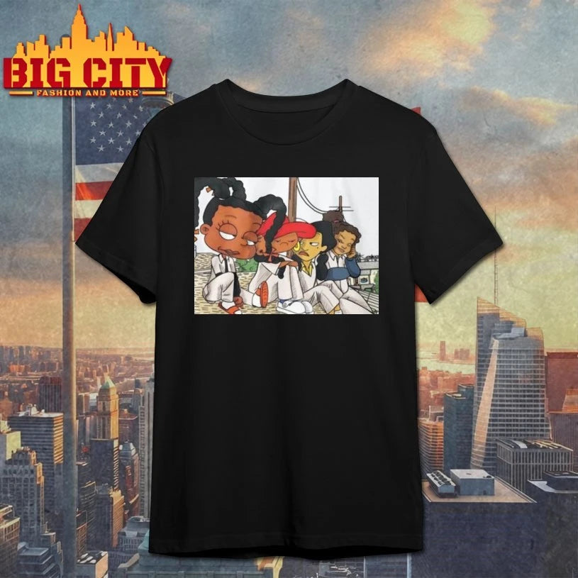Black Cartoon Characters Set It Off Shirt