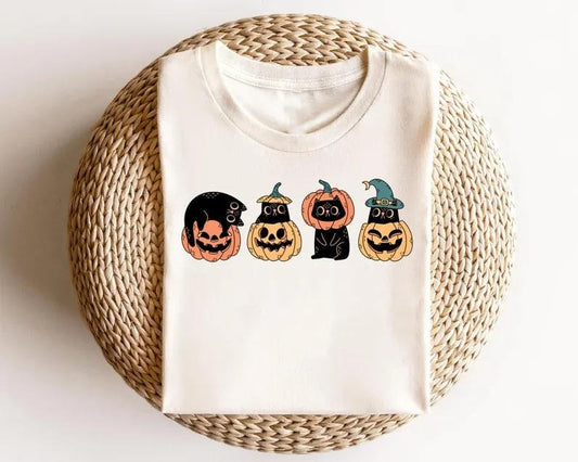 Black Cat on Pumpkin Sweatshirt, Sweater for fall, Black Cat Sweater, Halloween Black Cat Design, Halloween Gifts for Cat...