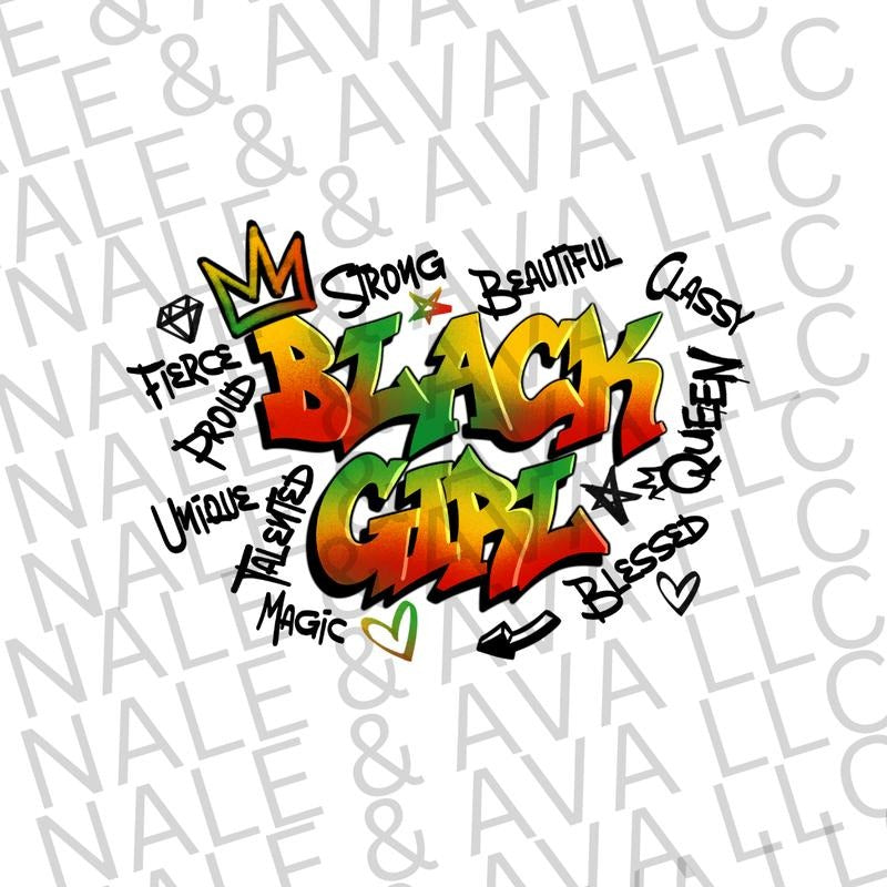 Black Girl Graffiti DTF Transfer T-Shirts, Hoodie, Sweatshirt | WearSparks.com