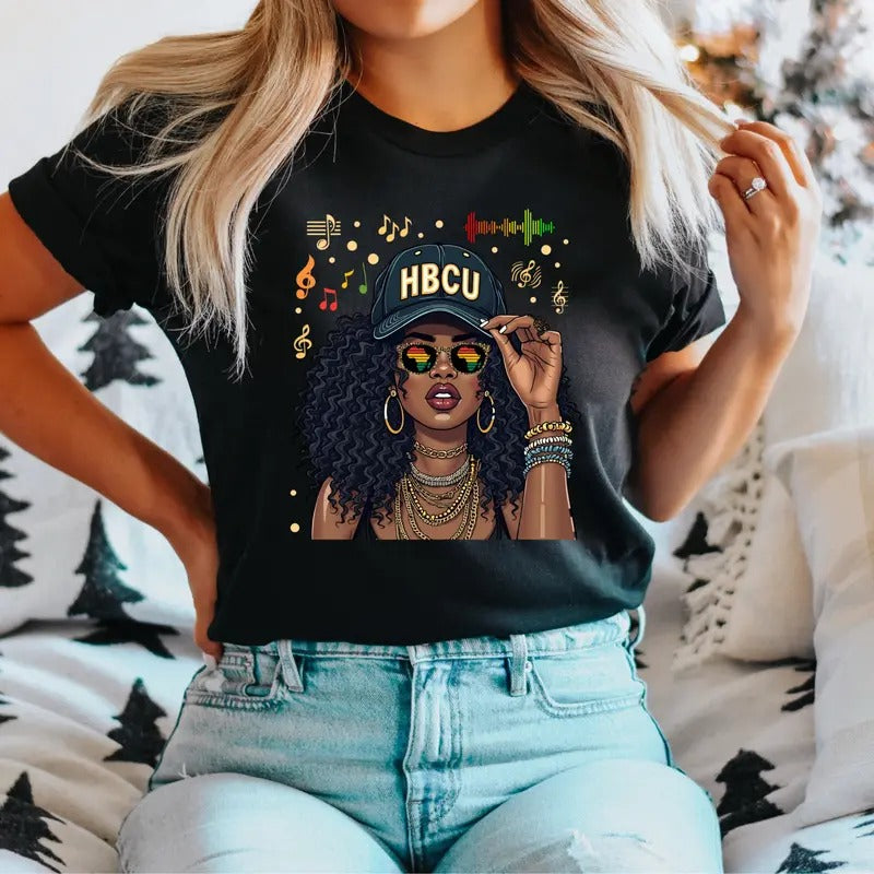 Black History Women T-Shirt, African American Woman Shirt, Proud Of Black History Tee, Black Pride Tee, Afro Woman Shirt,...