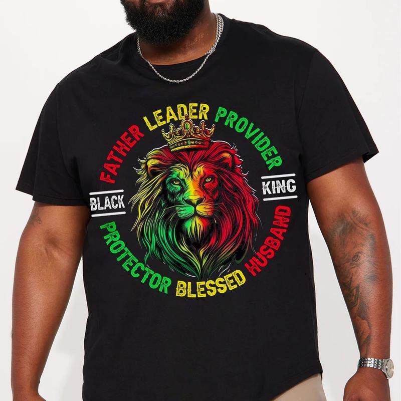 Black King Dad Lion Juneteenth Shirt, Juneteenth 1865 Black Pride Father Tee, Father's Day Gift for Him Hoodie, Sweatshirt