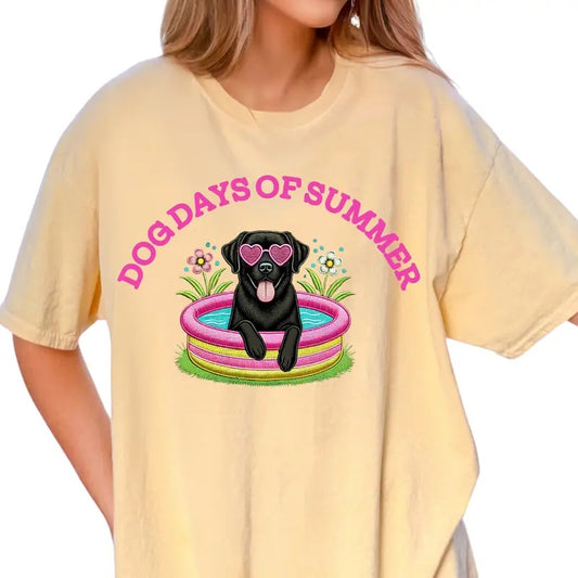 Black Lab Dog Days of Summer Shirt ~ Unisex Apparel Relaxed Fit Printed In The USA Clothing Womenswear Casual Comfort...