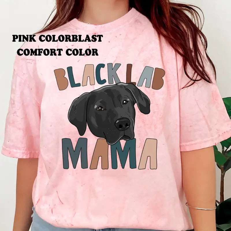 Black Lab Mama Shirt ~ Unisex Apparel Relaxed Fit Printed In The USA Clothing Womenswear Casual Comfort Cotton Top...