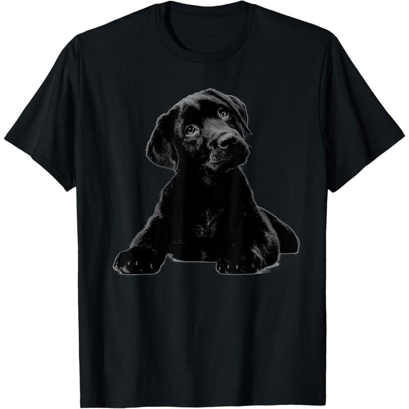 Black Lab Puppy Dog Shirt Graphic Tees Men - Dog Mom Shirt T-Shirt  made in usa Hoodie, Sweatshirt | WearSparks.com
