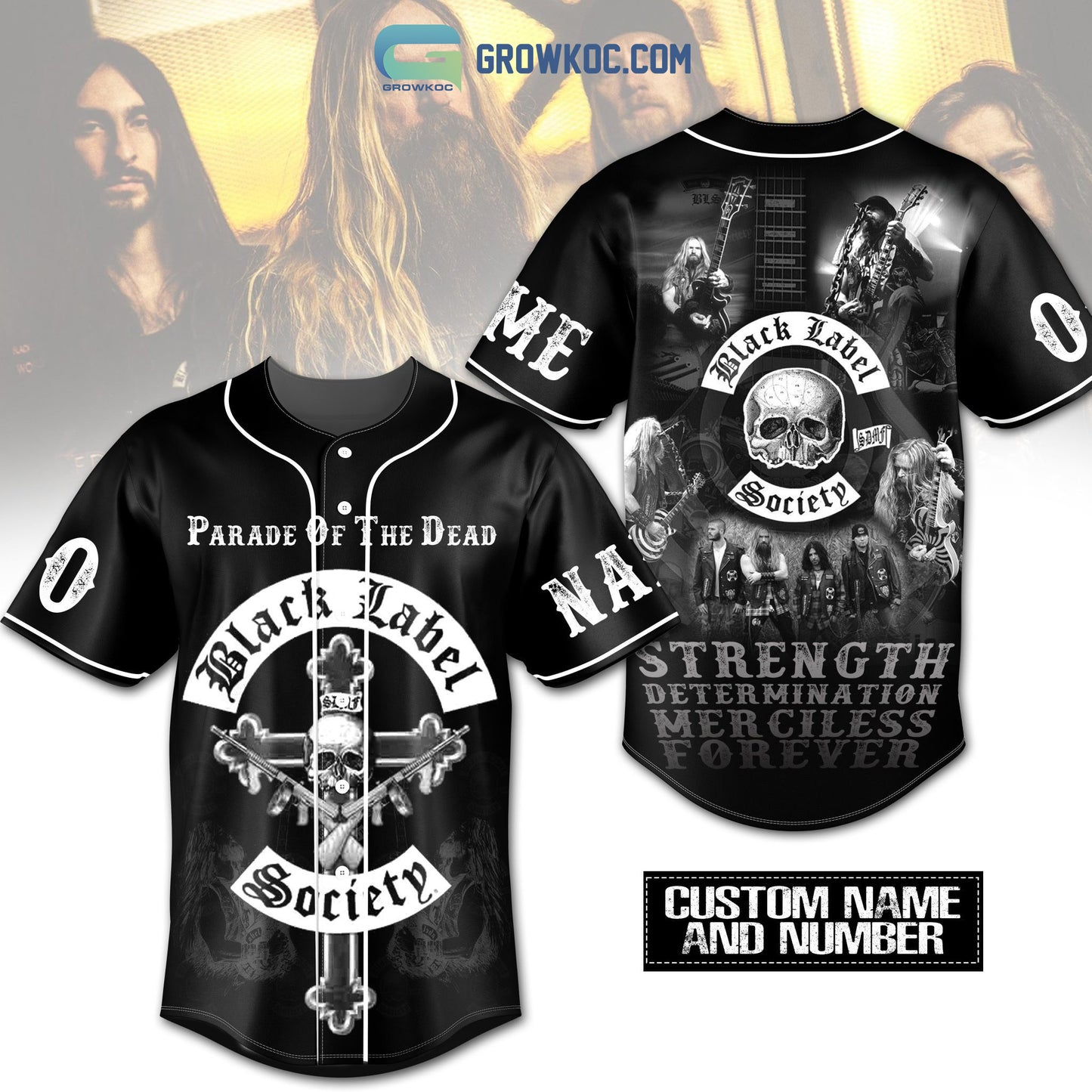 Black Label Society Parade Of The Dead Personalized Baseball Jersey