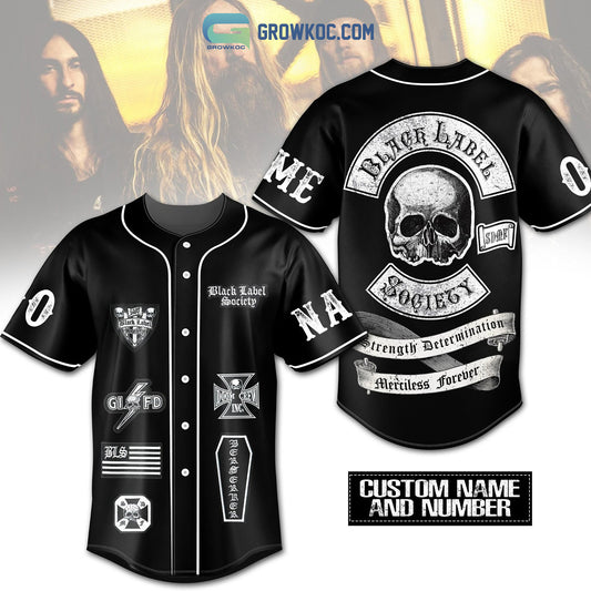 Black Label Society Strength Determination Merciless Forever Personalized Baseball Jersey