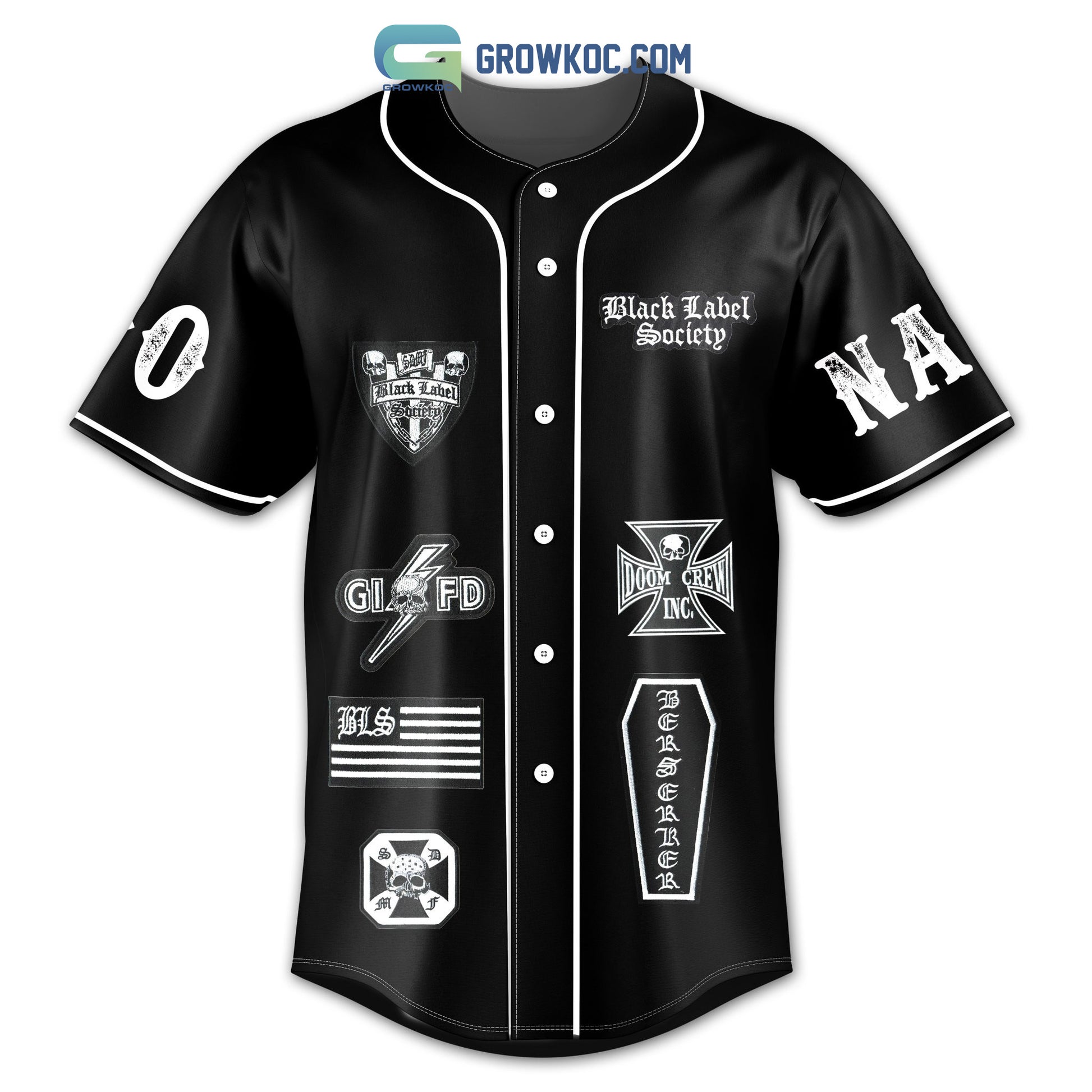 Black Label Society Strength Determination Merciless Forever Personalized Baseball Jersey