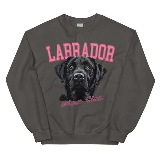 Black Labrador Dog Mom Club Sweatshirt - Unisex Apparel Relaxed Fit Printed in the USA Clothing Womenswear Casual and...