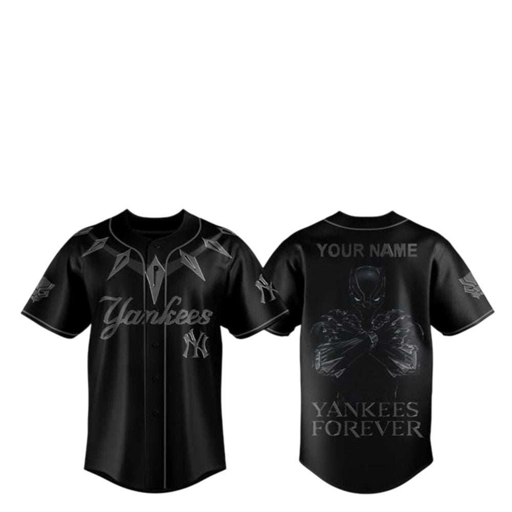 Black Panther Yankees Forever Jersey 2025 - Grishko.com T-Shirts, Hoodie, Sweatshirt | WearSparks.com (Image 2)