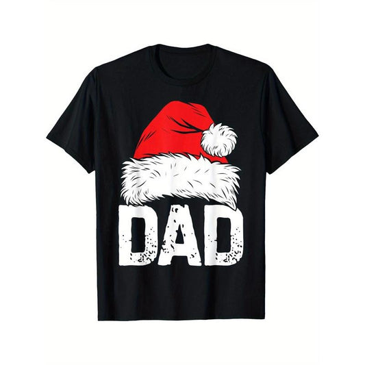 Black Short Sleeve Dad Santa Christmas Family Matching Pajamas Papa Xmas Father T-Shirt Made in USA Hoodie, Sweatshirt