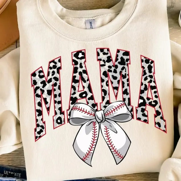 Black Varsity Baseball Mama , Baseball Coquette Bow , Baseball Mama , Varsity Mama , Retro Baseball Mama Sweatshirt...
