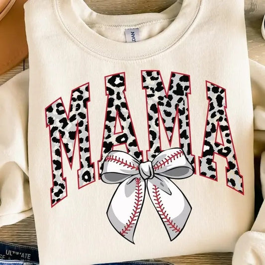 Black Varsity Baseball Mama , Baseball Coquette Bow , Baseball Mama , Varsity Mama , Retro Baseball Mama Sweatshirt...