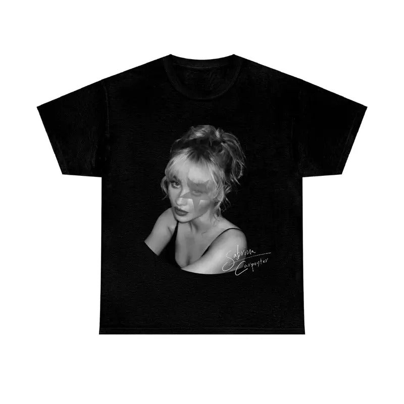 Black White Sabrinaaaa Fan Black T-Shirt, Music Princess Tour 2025 Tee Hoodie, Sweatshirt | WearSparks.com