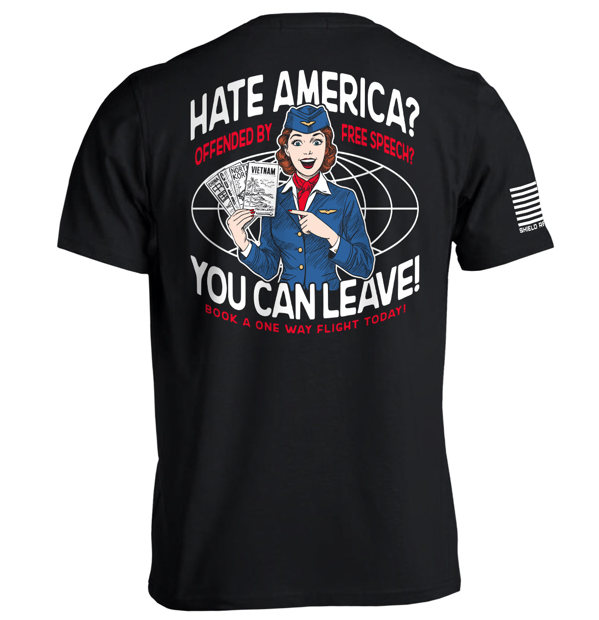Hate America Offended By Free Speech You can Leave T-Shirts, Hoodie, Sweatshirt | WearSparks.com (Image 2)