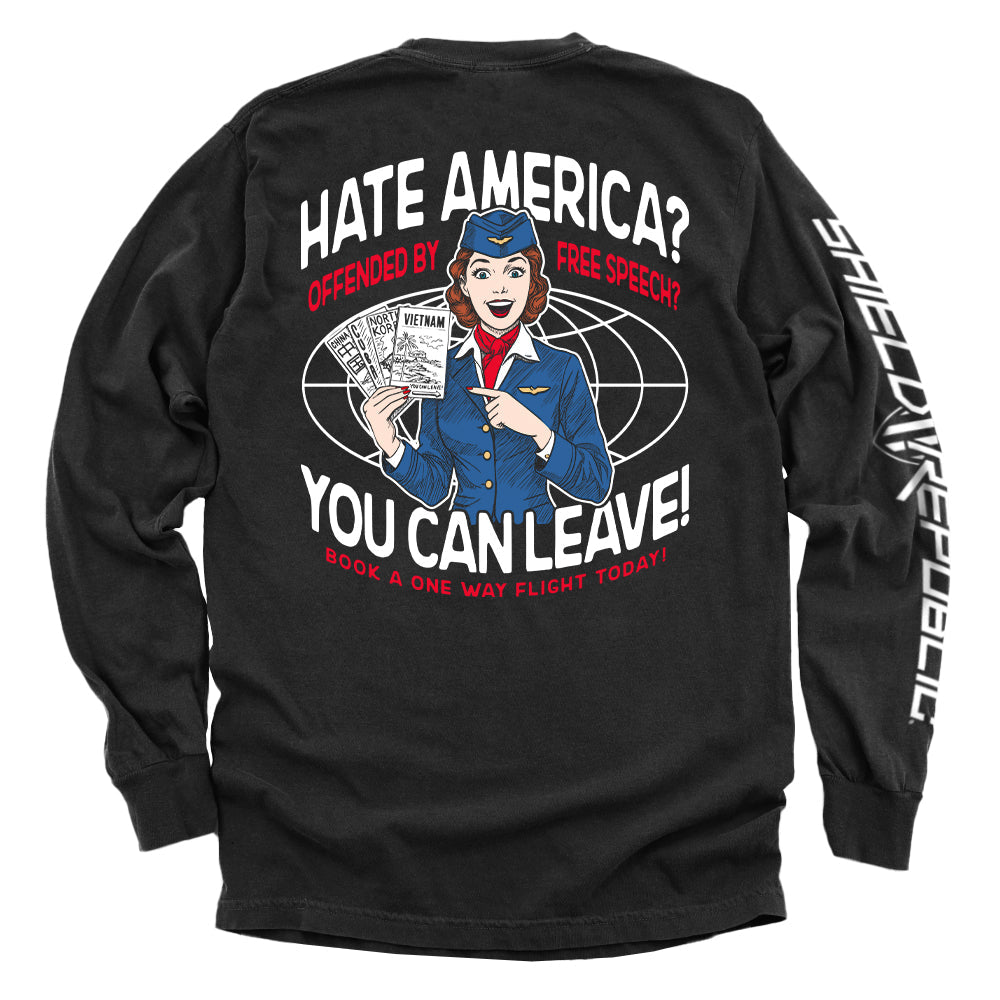 Hate America Offended By Free Speech You can Leave T-Shirts, Hoodie, Sweatshirt | WearSparks.com (Image 4)