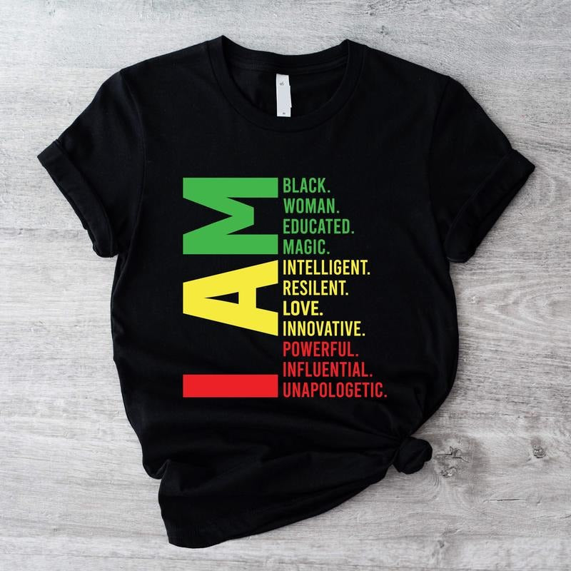 Black Woman Shirt, Educated T-shirt, Black History Month Shirt For Woman, African American Gift Shirt, Gift Tee For...