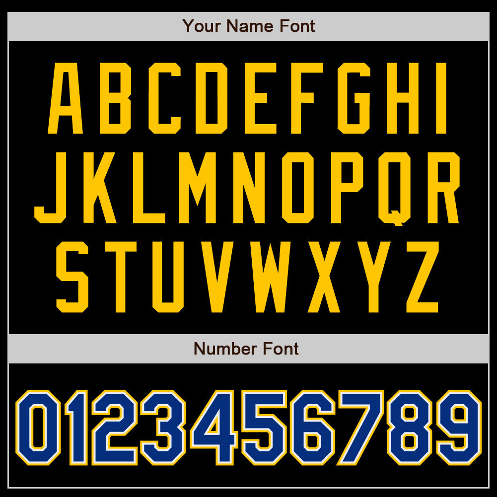 Custom Black Royal-Gold Authentic Baseball Jersey T-Shirts, Hoodie, Sweatshirt | WearSparks.com (Image 5)