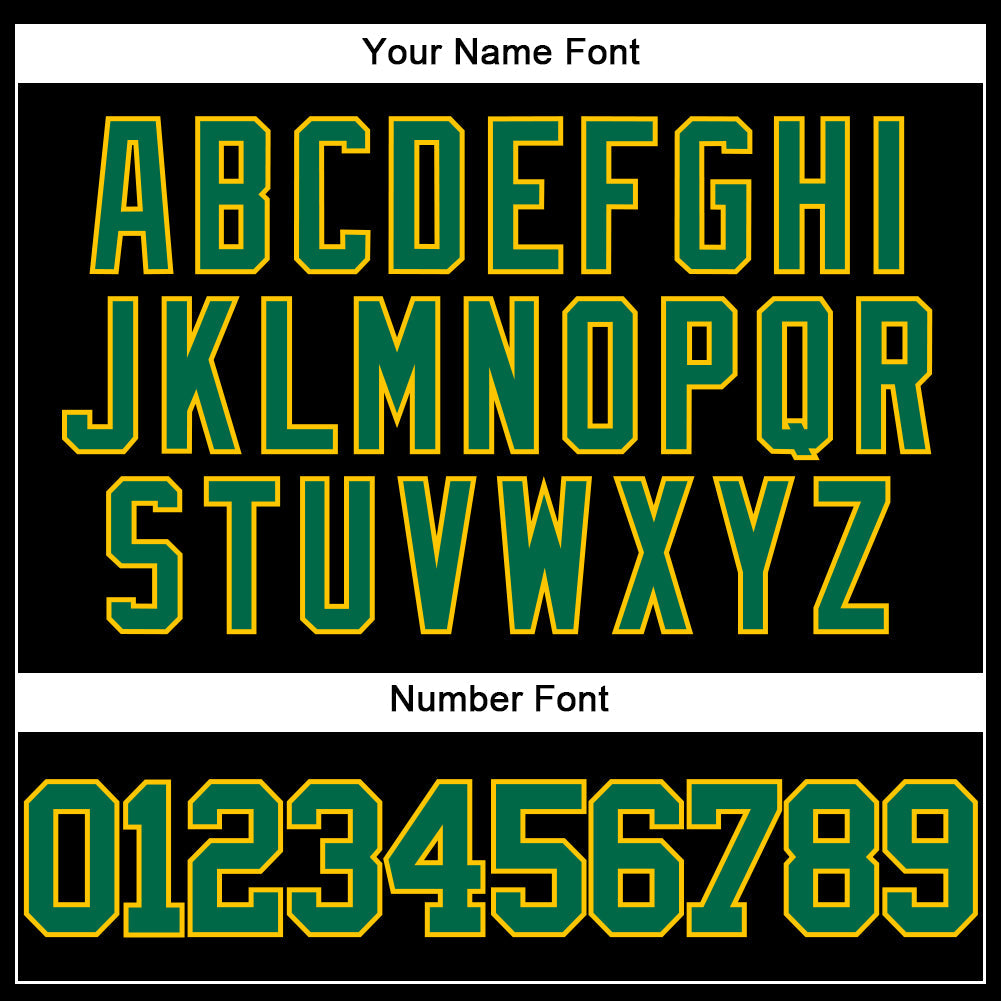 Custom Black Kelly Green-Yellow Authentic Baseball Jersey T-Shirts, Hoodie, Sweatshirt | WearSparks.com (Image 5)
