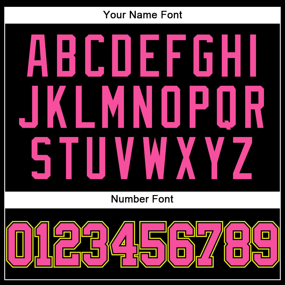 Custom Black Pink-Neon Yellow Authentic Baseball Jersey T-Shirts, Hoodie, Sweatshirt | WearSparks.com (Image 5)