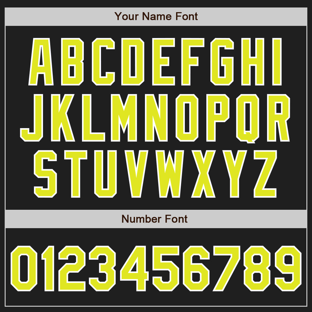 Custom Black Neon Yellow-White Authentic Baseball Jersey T-Shirts, Hoodie, Sweatshirt | WearSparks.com (Image 5)