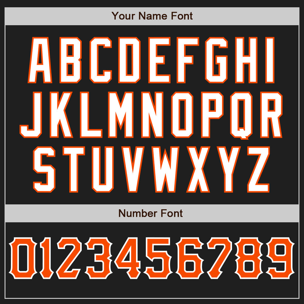 Custom Black Orange-White Authentic Baseball Jersey T-Shirts, Hoodie, Sweatshirt | WearSparks.com (Image 5)