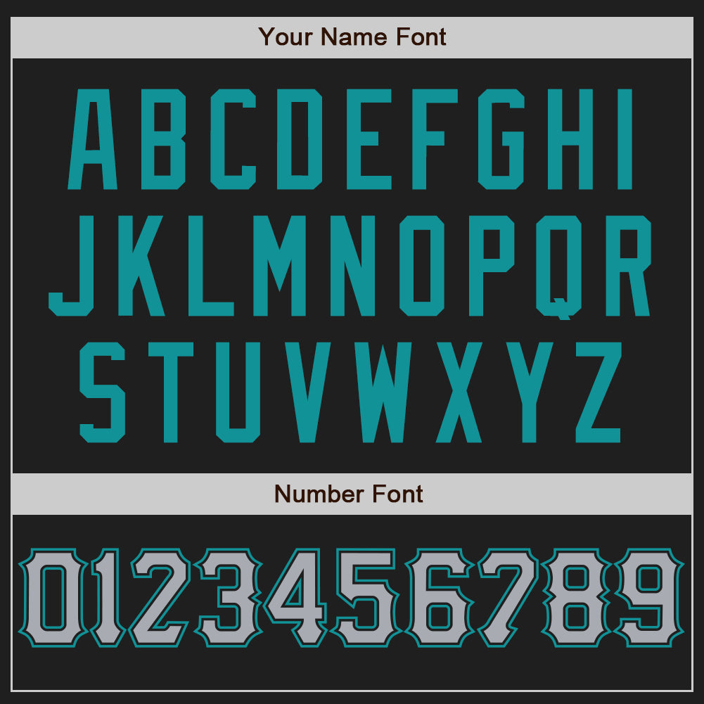 Custom Black Gray-Teal Authentic Baseball Jersey