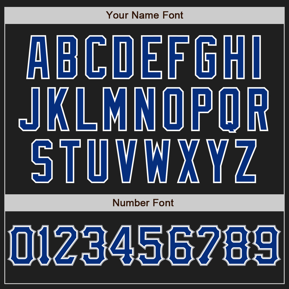 Custom Black Royal Gray-White Authentic Baseball Jersey
