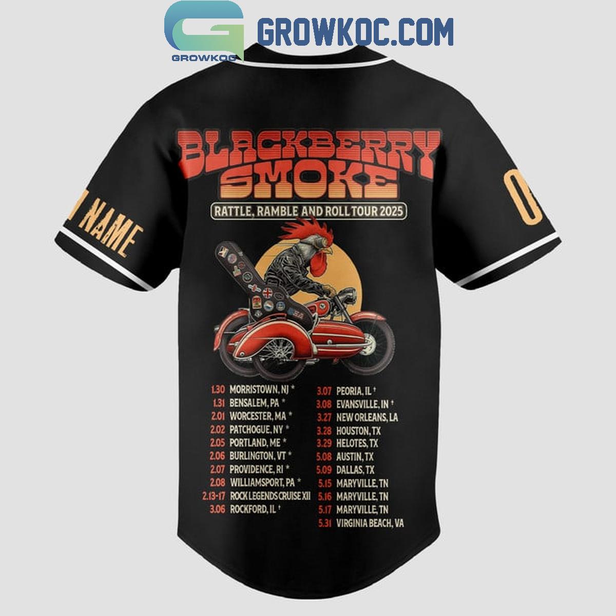 Blackberry Smoke Rattle Ramble And Roll Tour 2025 Baseball Jersey