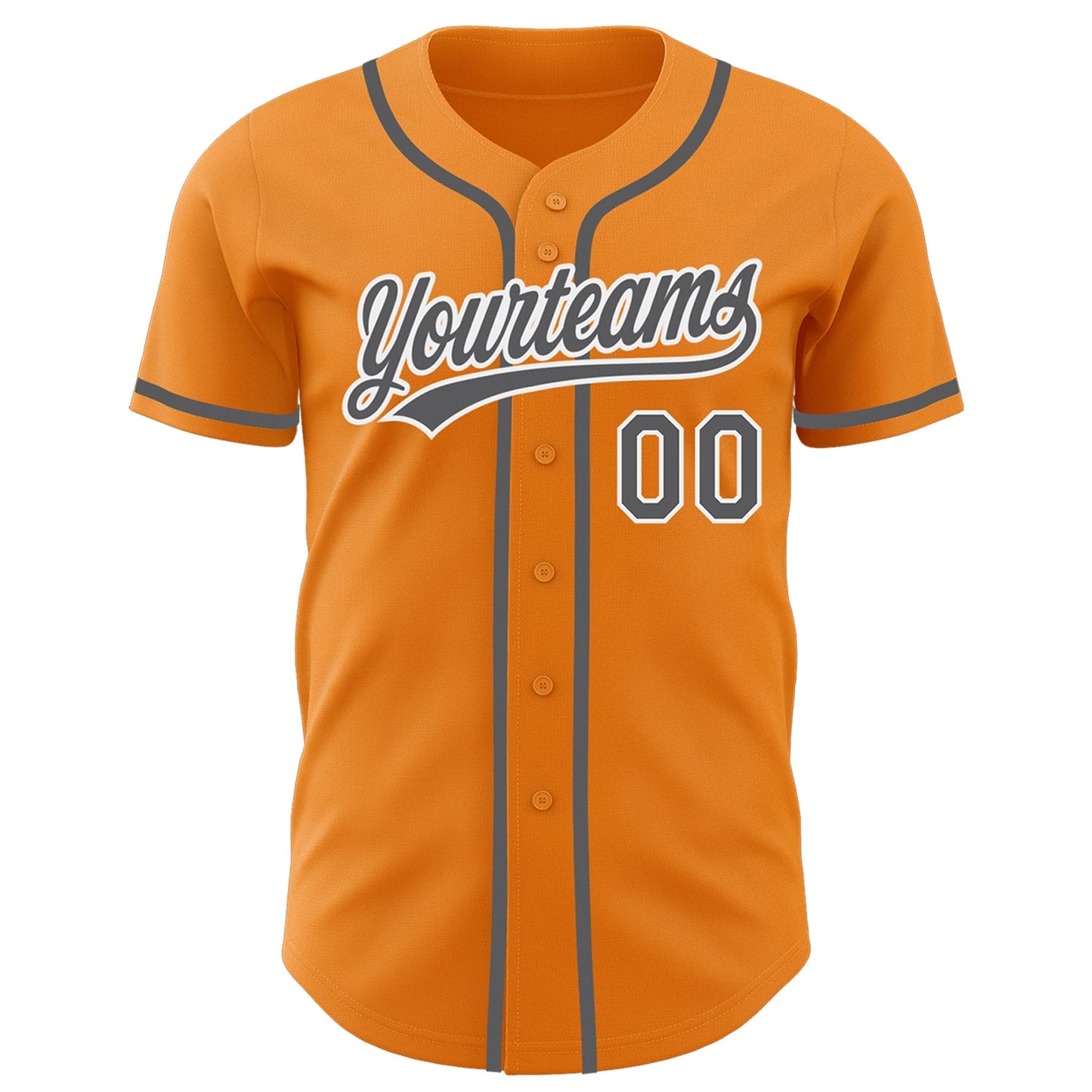 Custom Bay Orange Steel Gray-White Authentic Baseball Jersey T-Shirts, Hoodie, Sweatshirt | WearSparks.com (Image 2)