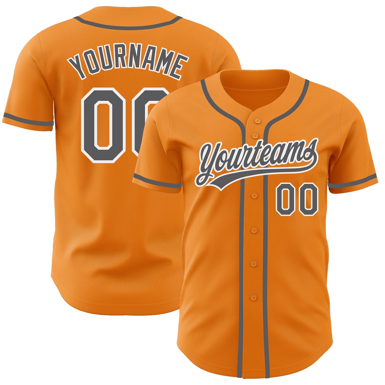 Custom Bay Orange Steel Gray-White Authentic Baseball Jersey T-Shirts, Hoodie, Sweatshirt | WearSparks.com (Image 1)