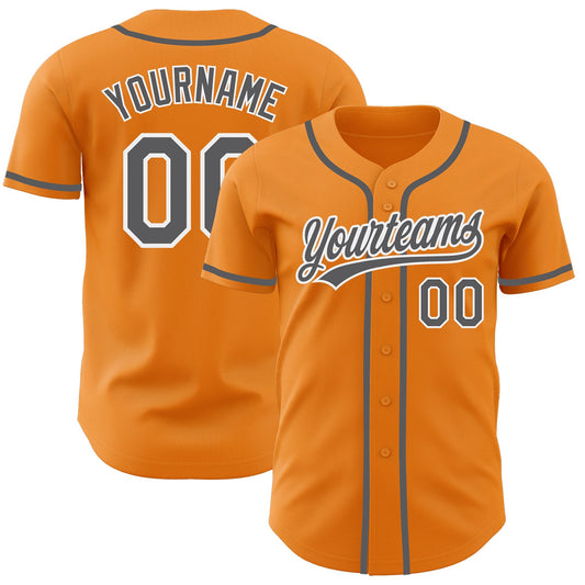 Custom Bay Orange Steel Gray-White Authentic Baseball Jersey T-Shirts, Hoodie, Sweatshirt | WearSparks.com (Image 1)