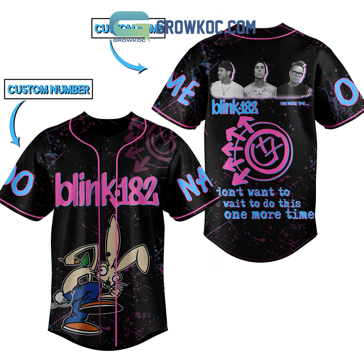 Blink 182 I Don’t Want To Wait To Do This One More Time Personalized Baseball Jersey