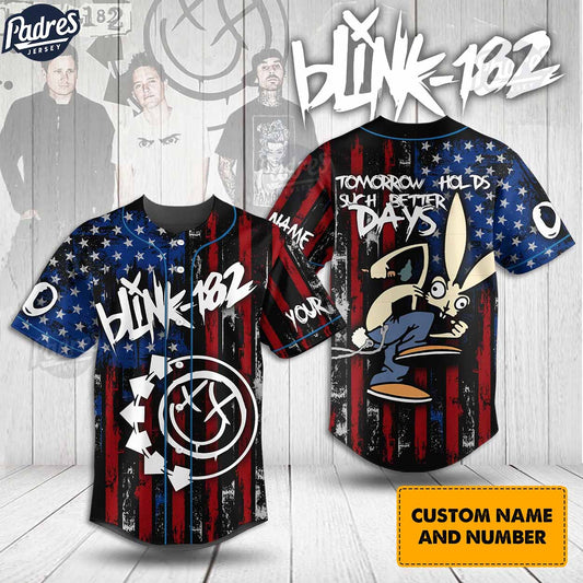 Blink-182 Tomorrow Holds Such Better Days Baseball Jersey - Padres Jersey Oasis: Elevate Your Baseball Style... (Image 1)