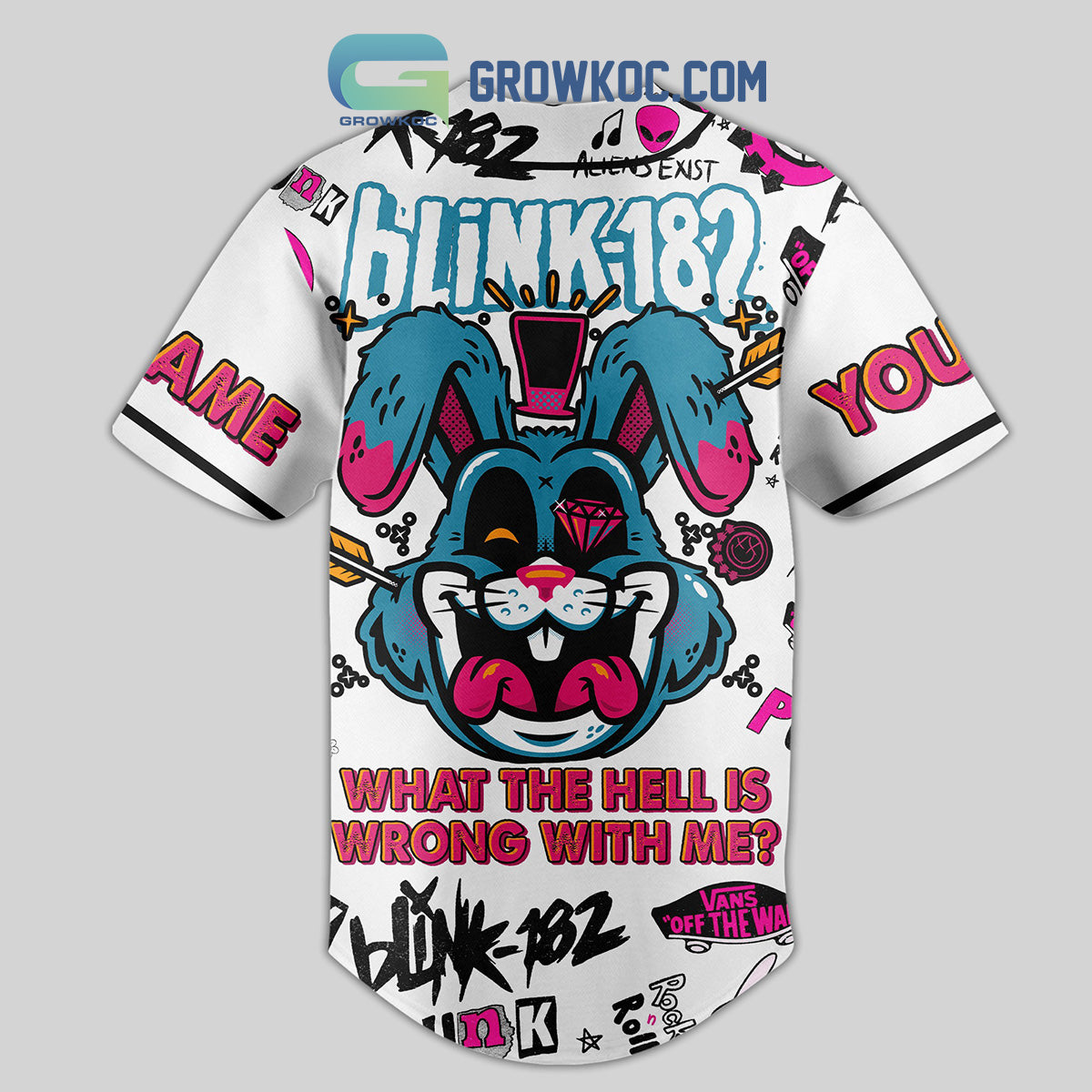 Blink 182 What The Hell Is Wrong With Me Personalized Baseball Jersey