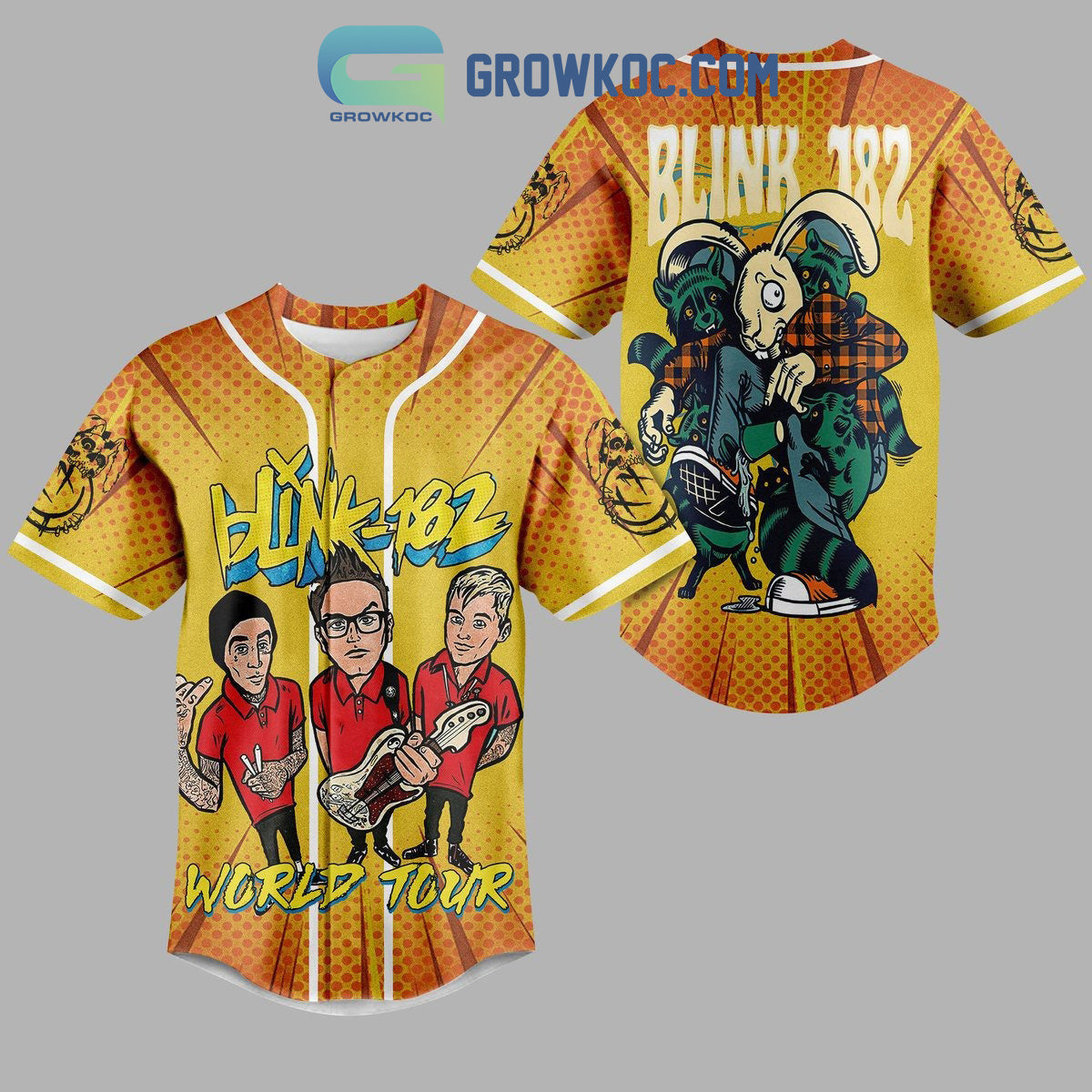 Blink 182 World Tour Baseball Jersey