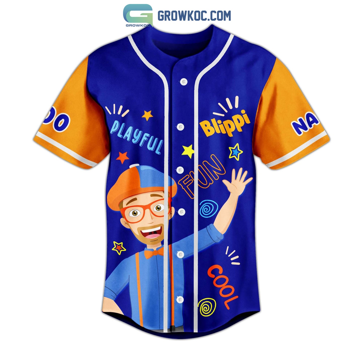 Blippi Ready To Learn Fun Cool Personalized Baseball Jersey