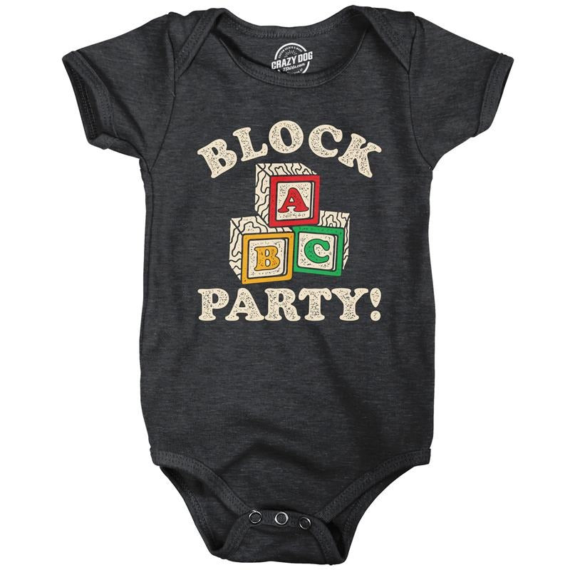 Block Party Baby Bodysuit Funny Sarcastic Kids Blocks Graphic Jumper For Infants Funny Baby Onesies Funny Sarcastic...