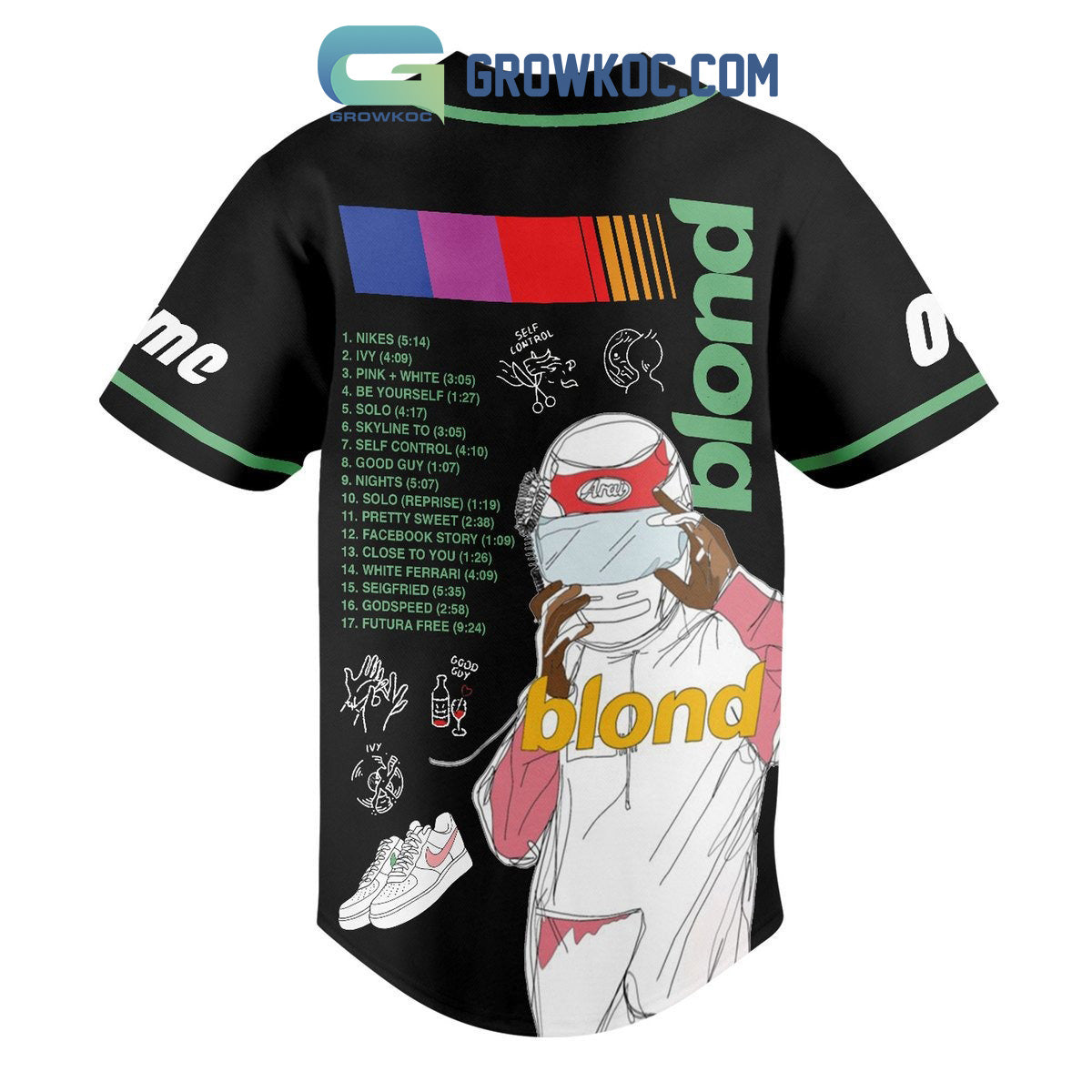 Blond Frankocean Personalized Baseball Jersey