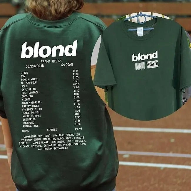 Blond Tracklist Music Songs 2 Sides Sweatshirt, Unisex Songs Tee for Fans Hoodie | WearSparks.com