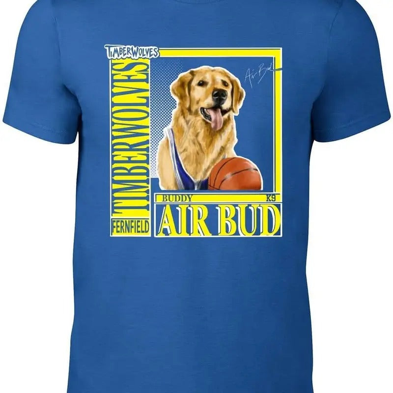 Blue Air Bud Buddy Fernfield Timberwolves T-Shirt Hoodie, Sweatshirt | WearSparks.com