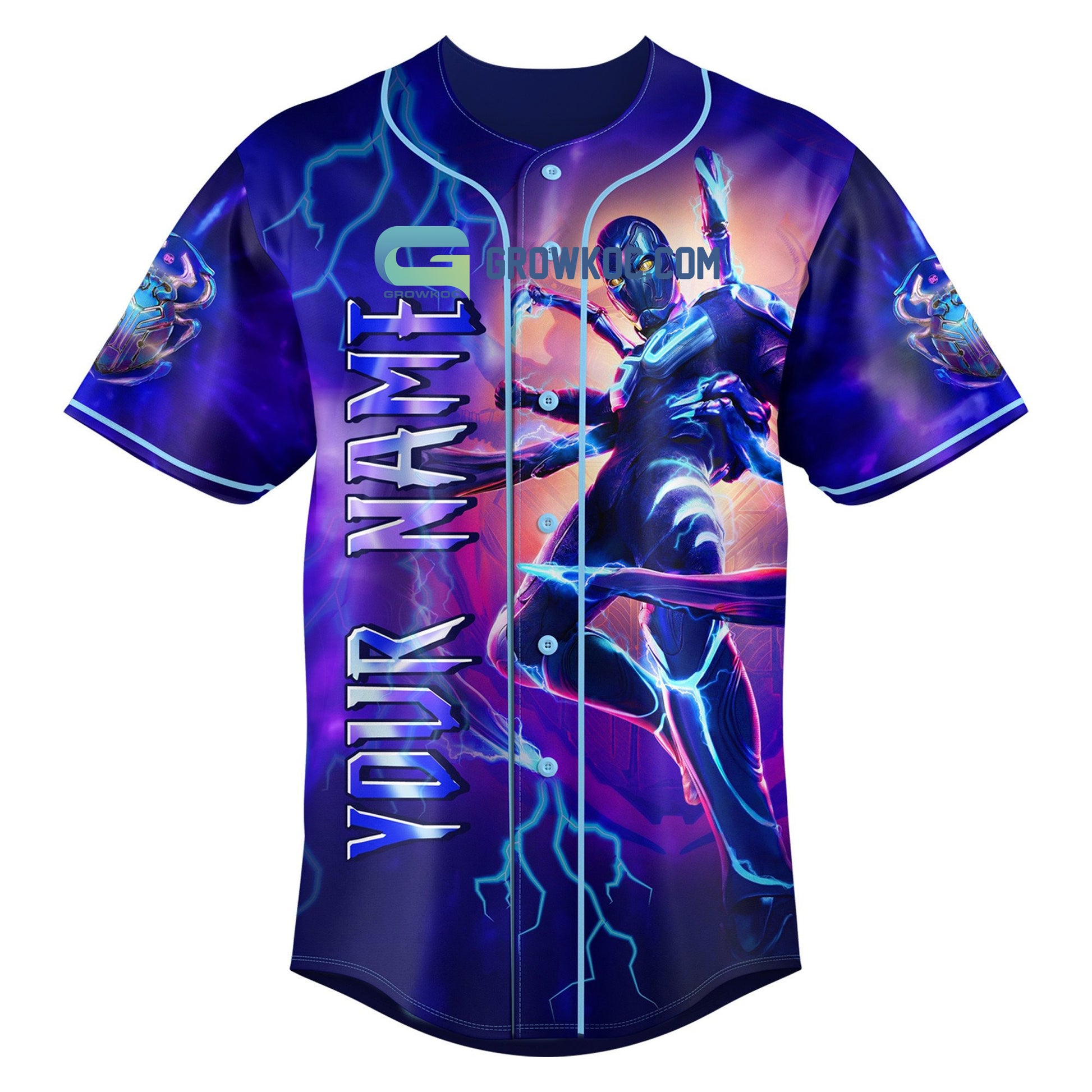 Blue Beette Personalized Baseball Jersey