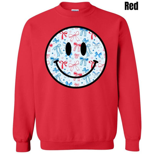 Blue Bows USA Happy Face Sweatshirt 'NLB' T-Shirts, Hoodie | WearSparks.com