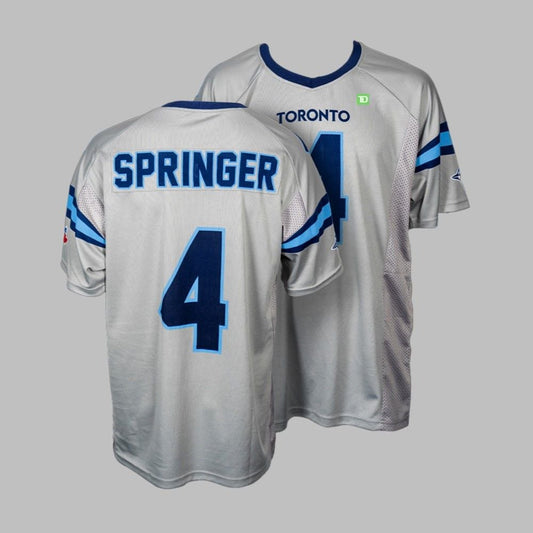 Blue Jays George Springer Football Jersey Giveaway 2025 - Grishko.com T-Shirts, Hoodie, Sweatshirt | WearSparks.com (Image 1)