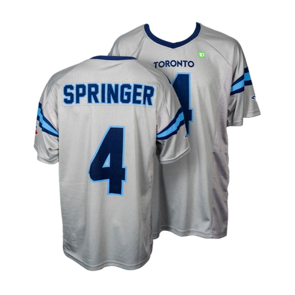 Blue Jays George Springer Football Jersey Giveaway 2025 - Grishko.com T-Shirts, Hoodie, Sweatshirt | WearSparks.com (Image 2)