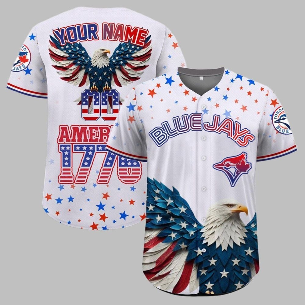 Blue Jays Independence Day Baseball Jersey 2025 - Grishko.com T-Shirts, Hoodie, Sweatshirt | WearSparks.com (Image 1)
