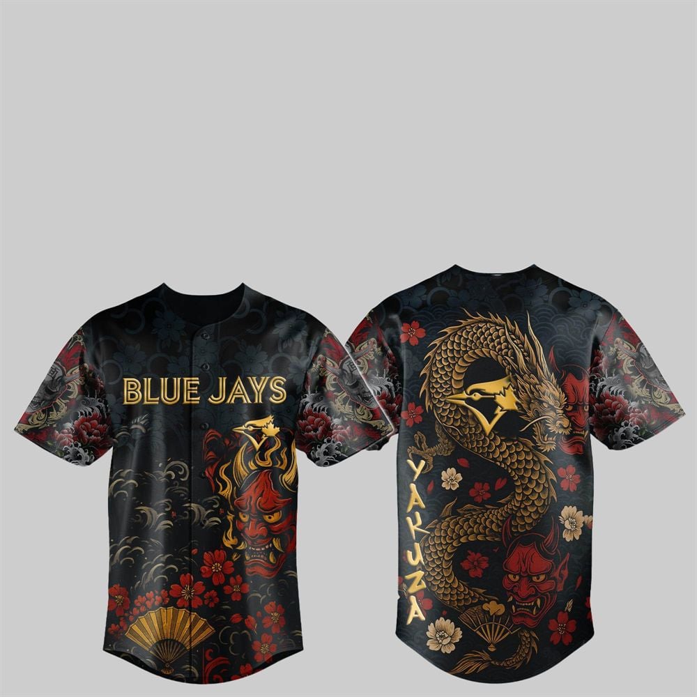 Blue Jays Yakuza Dragon Oni Jersey 2025 - Grishko.com T-Shirts, Hoodie, Sweatshirt | WearSparks.com (Image 1)