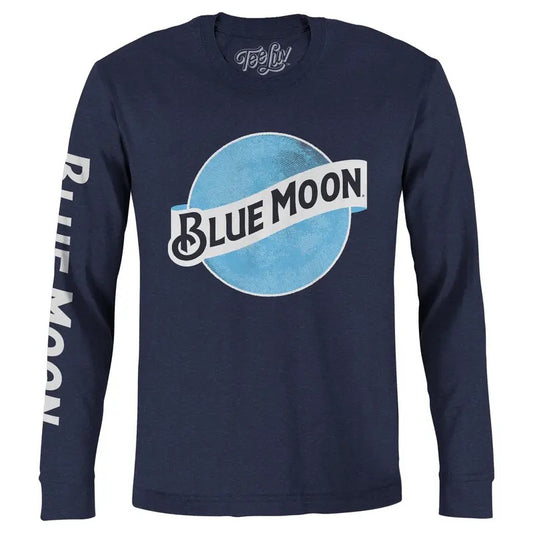 Blue Moon Long Sleeve T-Shirt - Navy Hoodie, Sweatshirt | WearSparks.com