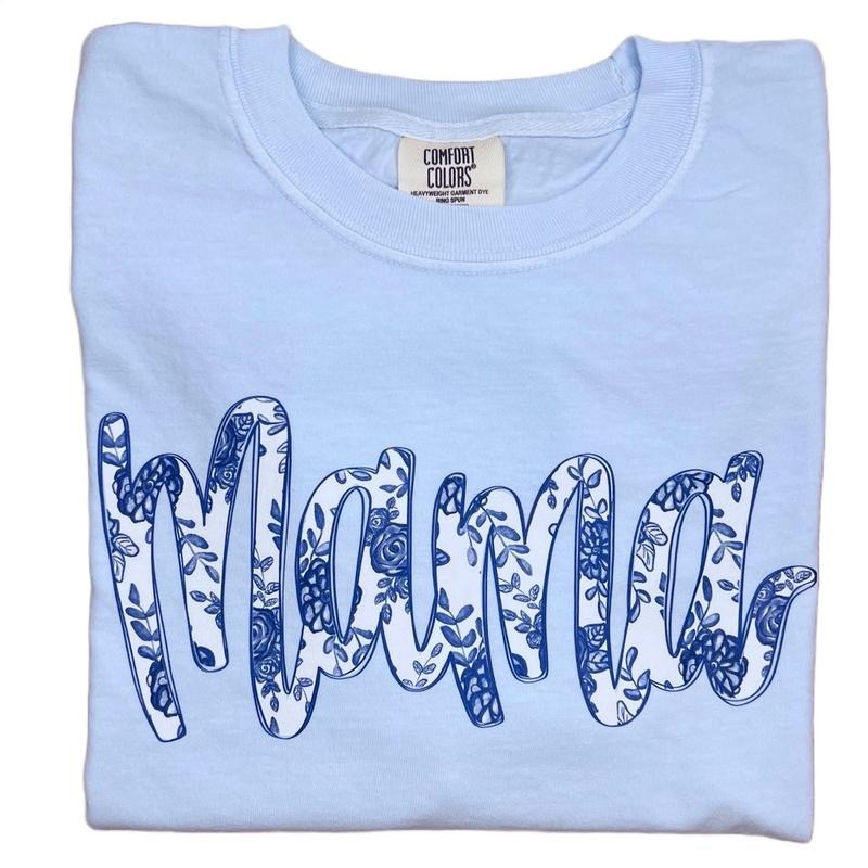 Blue Willow Mama Comfort Colors Tee Hoodie, Sweatshirt | WearSparks.com