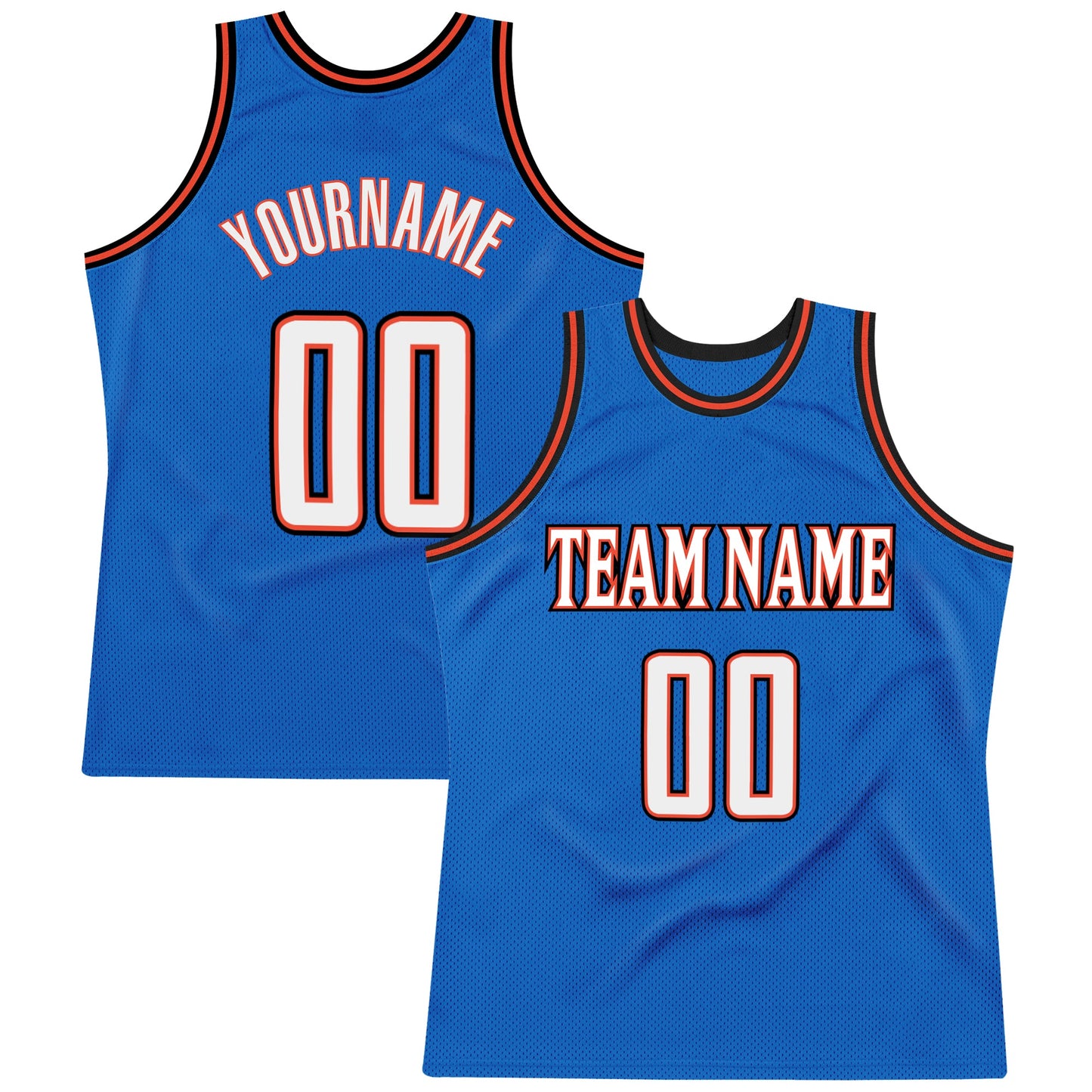 Custom Blue White-Orange Authentic Throwback Basketball Jersey T-Shirts, Hoodie, Sweatshirt | WearSparks.com (Image 1)