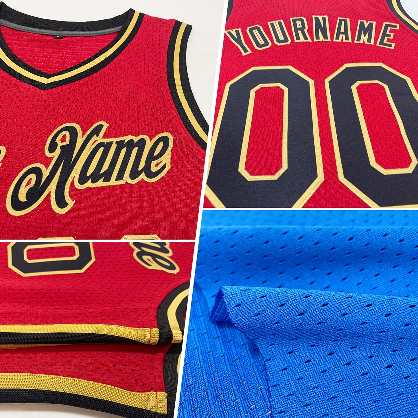 Custom Blue Red-Black Authentic Throwback Basketball Jersey T-Shirts, Hoodie, Sweatshirt | WearSparks.com (Image 2)